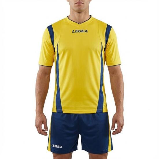 Kit de football d'entraînement homme jaune-bleu