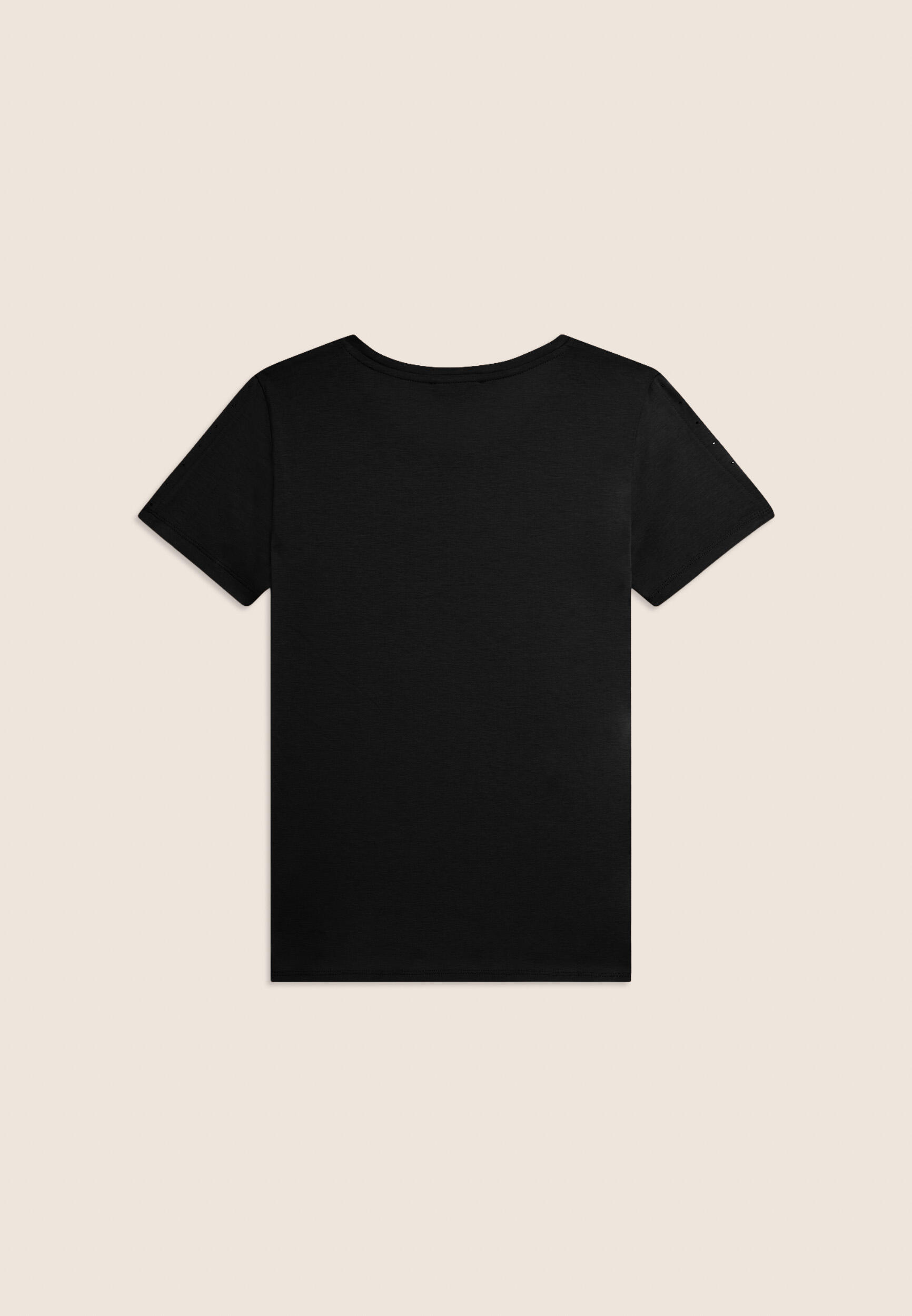 T-shirt à manches courtes avec détails découpés et paillettes 2/3