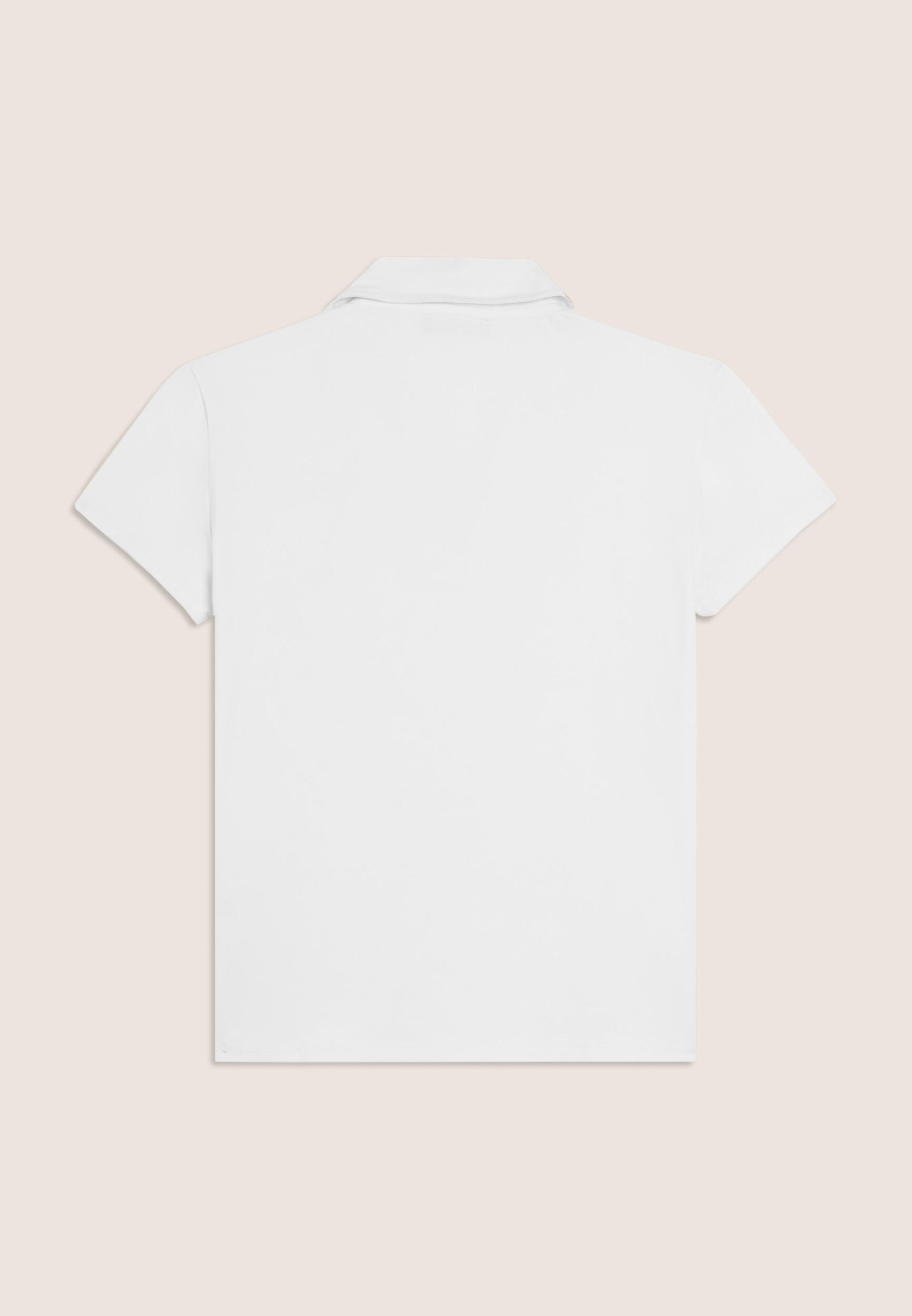 T-shirt Manica Corta con Scollo a V e Collo a Camicia 2/3