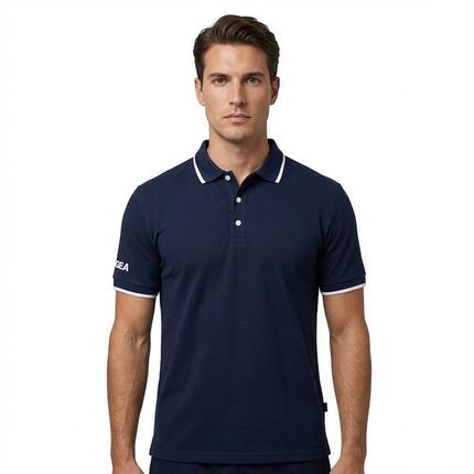 Homme Tennis Polo Manches Courtes Caractéristiques Clés Blanc-Noir