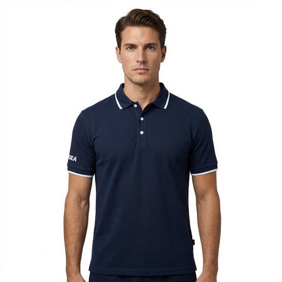 Homme Tennis Polo Manches Courtes Caractéristiques Clés Bleu-Blanc