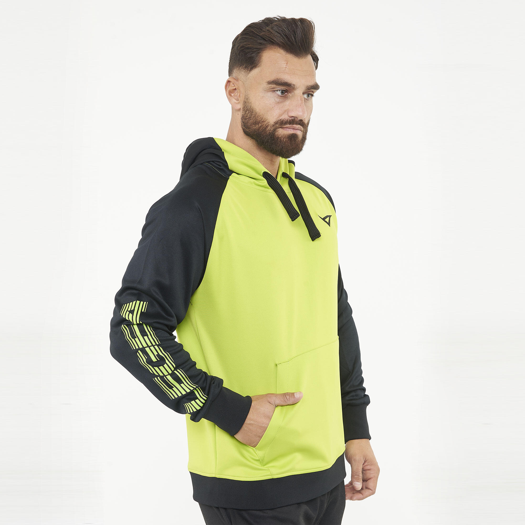 Veste Homme Course à Pied STORED Vert Lime-Noir 3/6