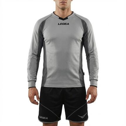 Atmungsaktives Torwart-Set Fußball Silber-Blei