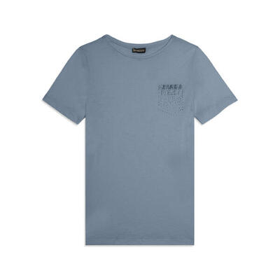 T-shirt manica corta con strass a forma di taschino FREDDY