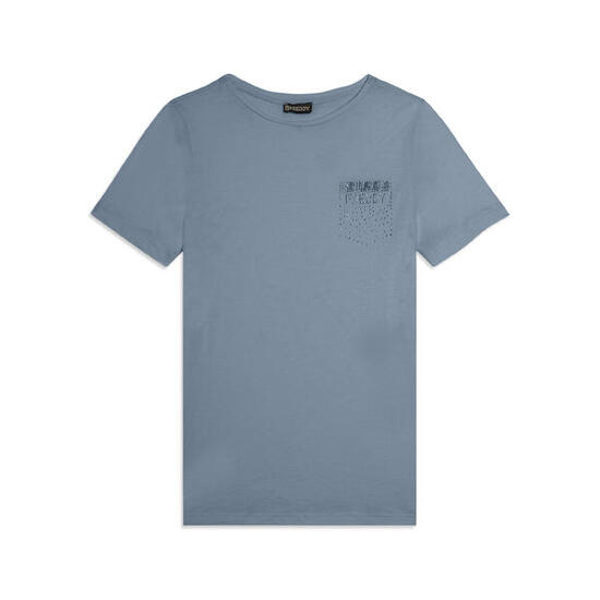 T-shirt manica corta con strass a forma di taschino FREDDY