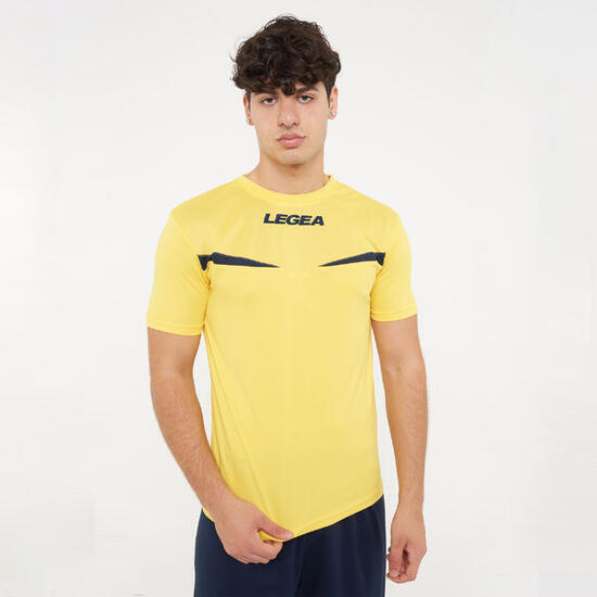 T-shirt de running Pristina MC respirante jaune-bleu