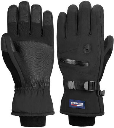 BRUBAKER Gants hiver ski/snow imperméables coupe-vent très chauds S/M