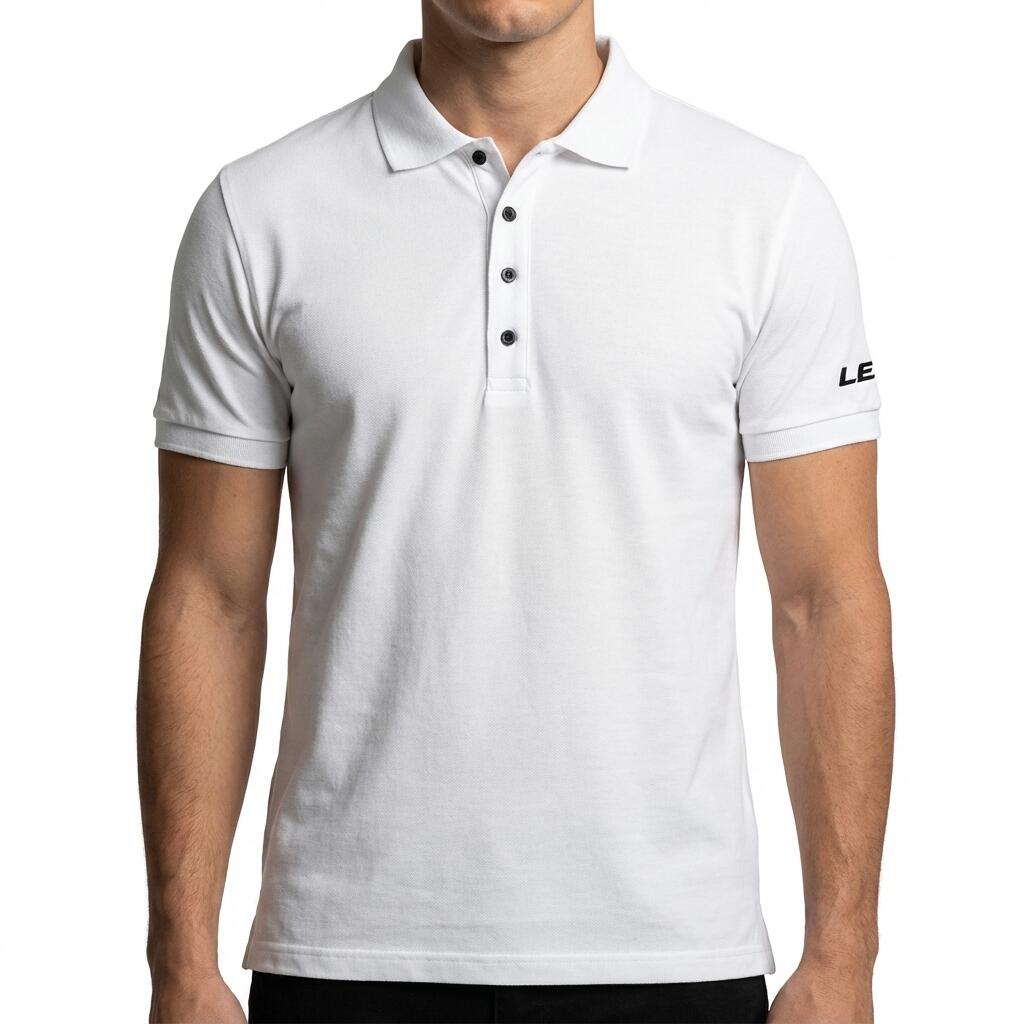 Men's Casual Polo 95% Cotton 5% Elastane White
