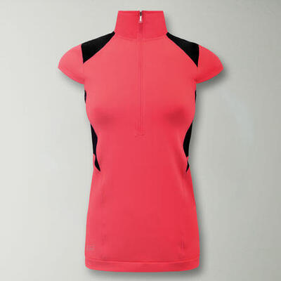 Loop hardloop t-shirt fluorescerend oranje-blauw