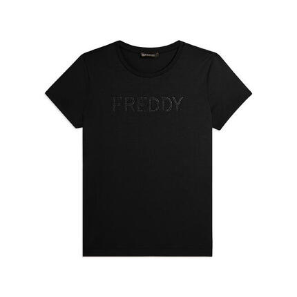 T-shirt à manches courtes avec logo FREDDY en paillettes