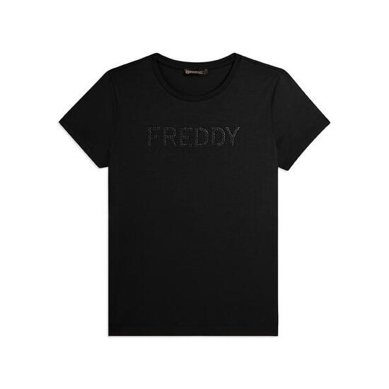 T-shirt manica corta con logo FREDDY in strass