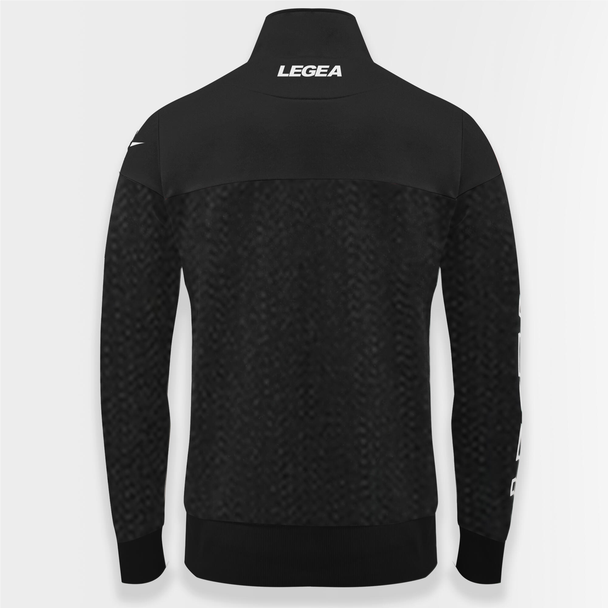 Giacca Illinois da running e training con cappuccio nero-bianco 3/7