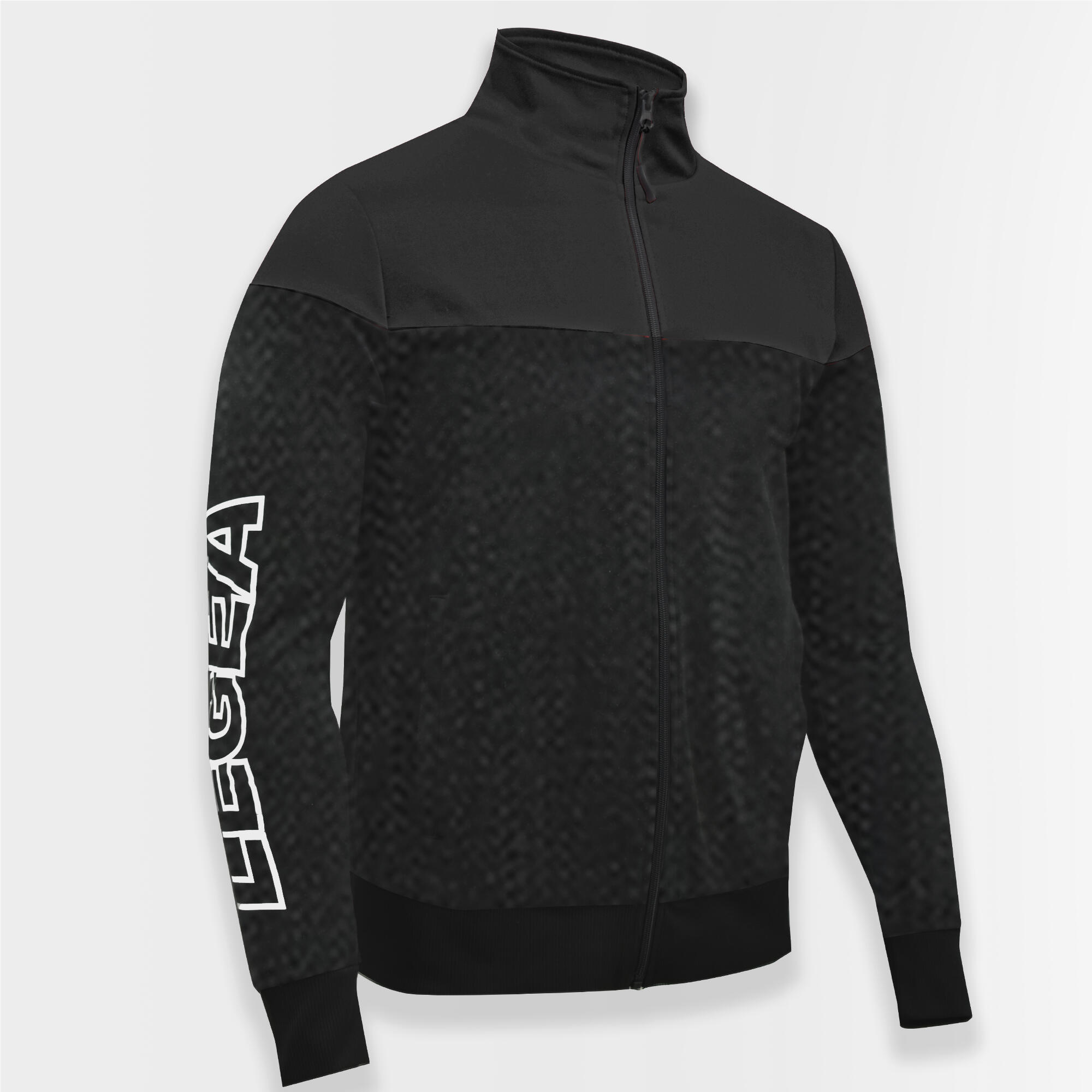 Giacca Illinois da running e training con cappuccio nero-bianco 2/7