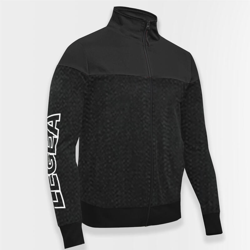 Bărbați Running Giacca Illinois Traspirant cu Cappuccio Negru-Alb
