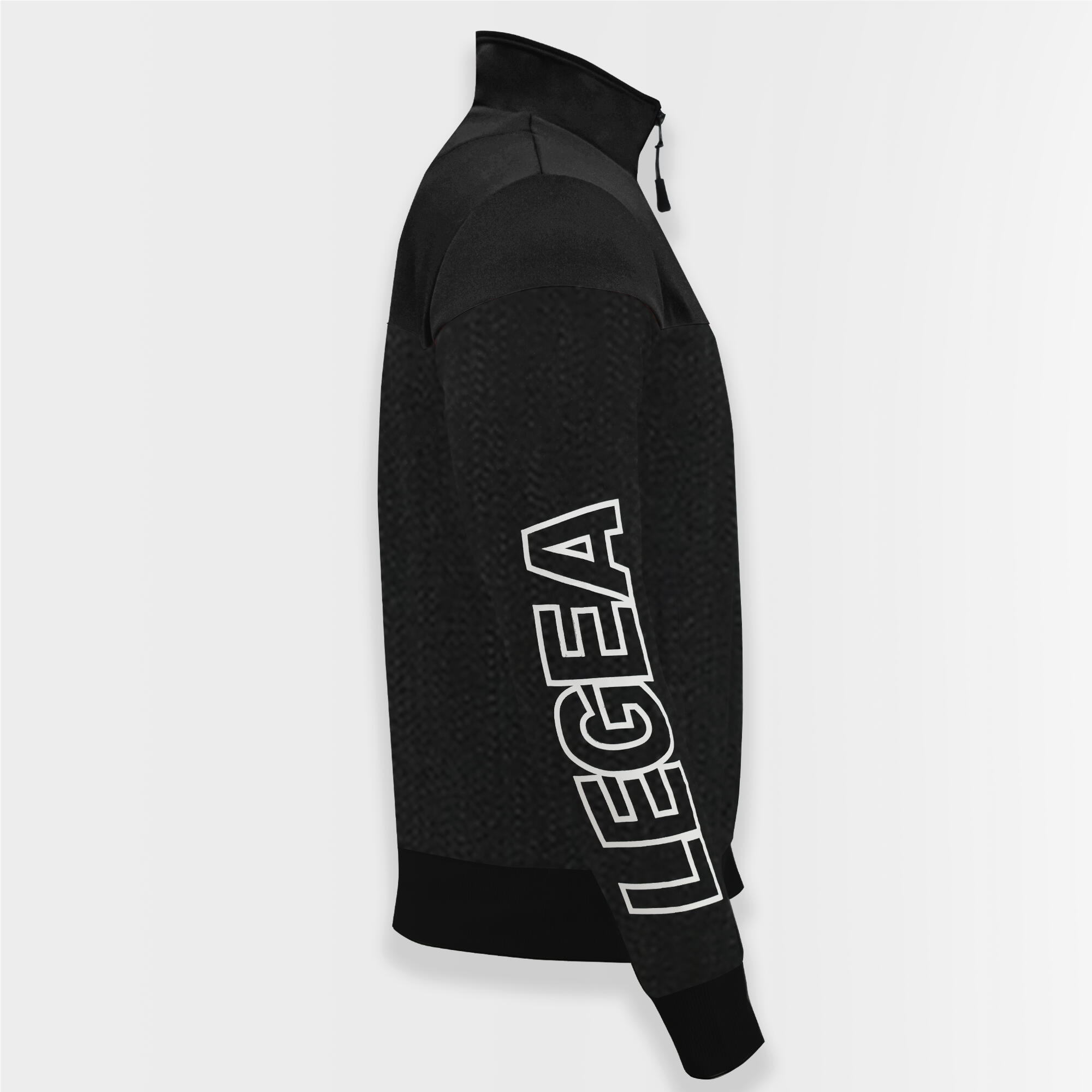 Giacca Illinois da running e training con cappuccio nero-bianco 5/7