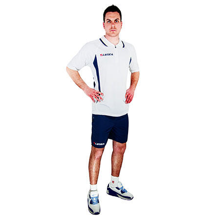 Homme Tennis Ensemble T-shirt et Short Blanc-Bleu 2/2