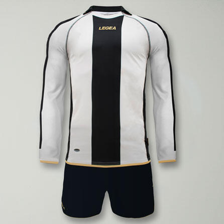 Langarm-Fußballshirt Berlin schwarz-weiß 2/2
