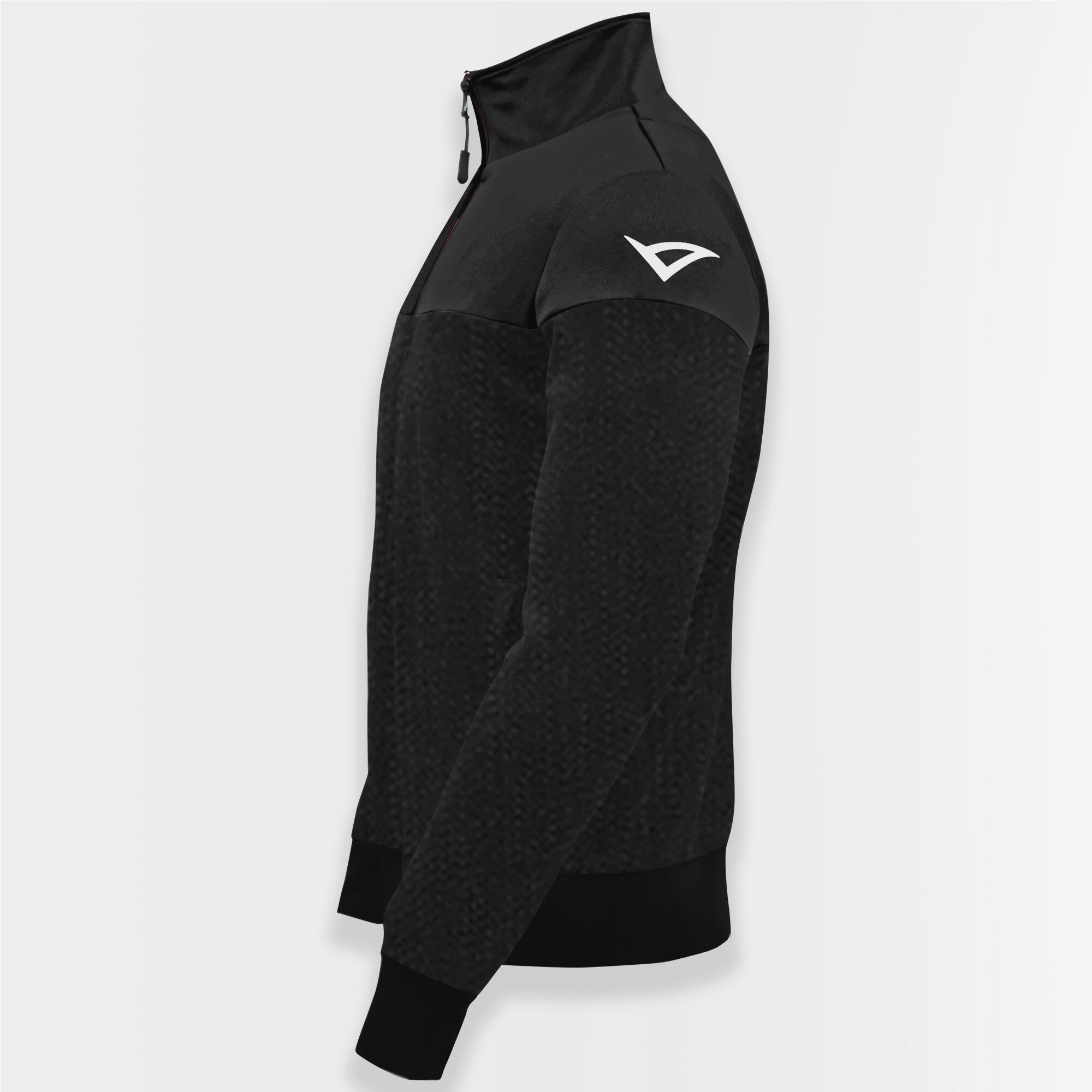 Giacca Illinois da running e training con cappuccio nero-bianco 4/7