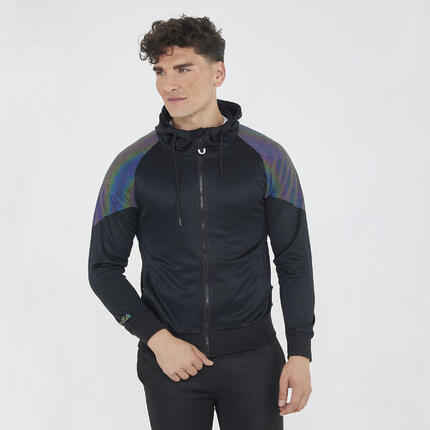 Veste Homme Course à Pied Osman avec Capuche et Zip Noir