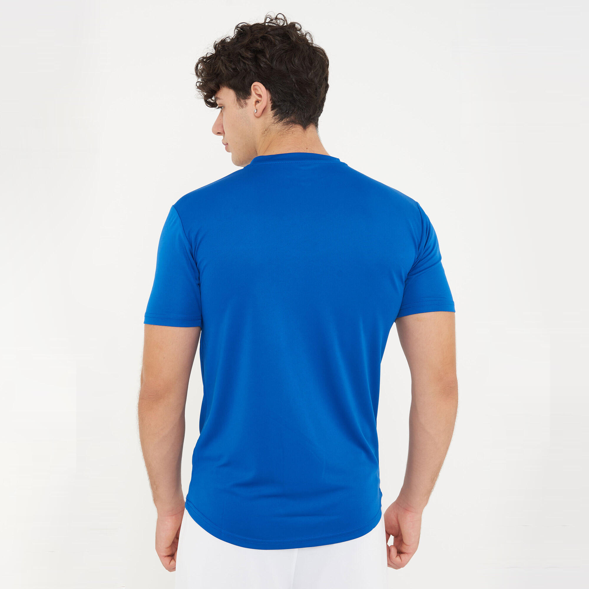 T-shirt de running Pristina MC respirant bleu-blanc 3/7