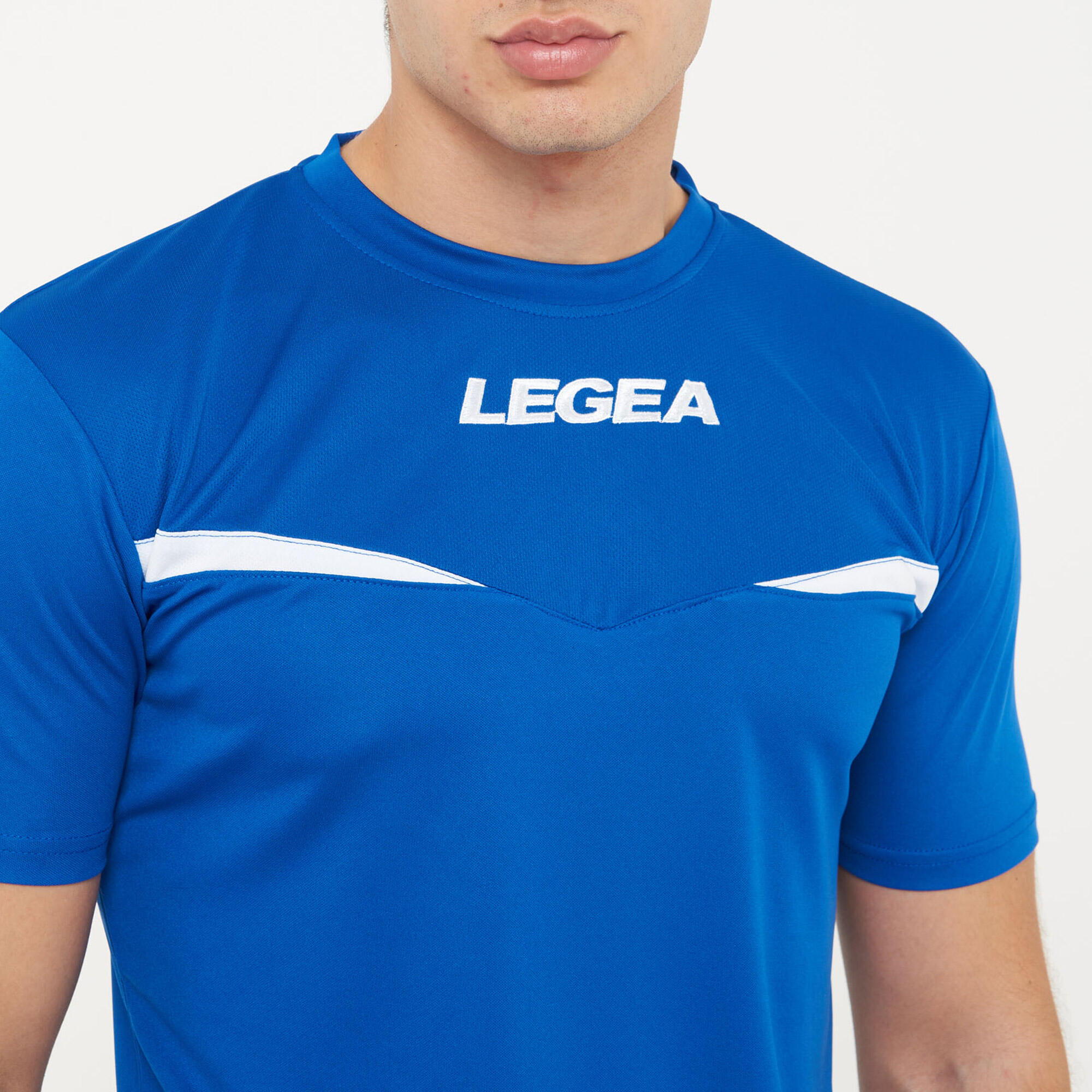 T-shirt de running Pristina MC respirant bleu-blanc 5/7