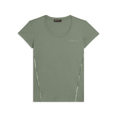 T-shirt Manica Corta con Logo FREDDY e Inserti Elastici