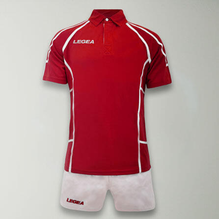 Sidney voetbalset met shirt en broek rood-wit 2/4