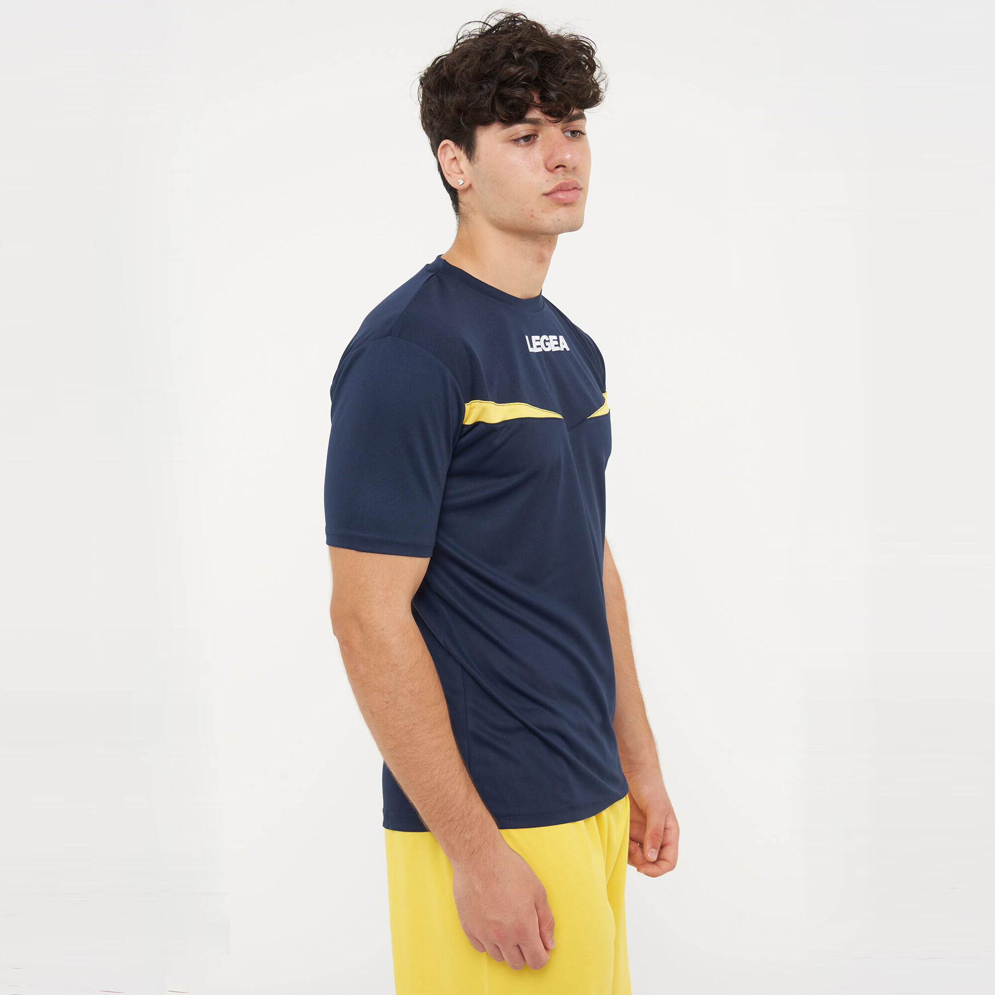 T-shirt de running Pristina MC respirant bleu-jaune 3/6