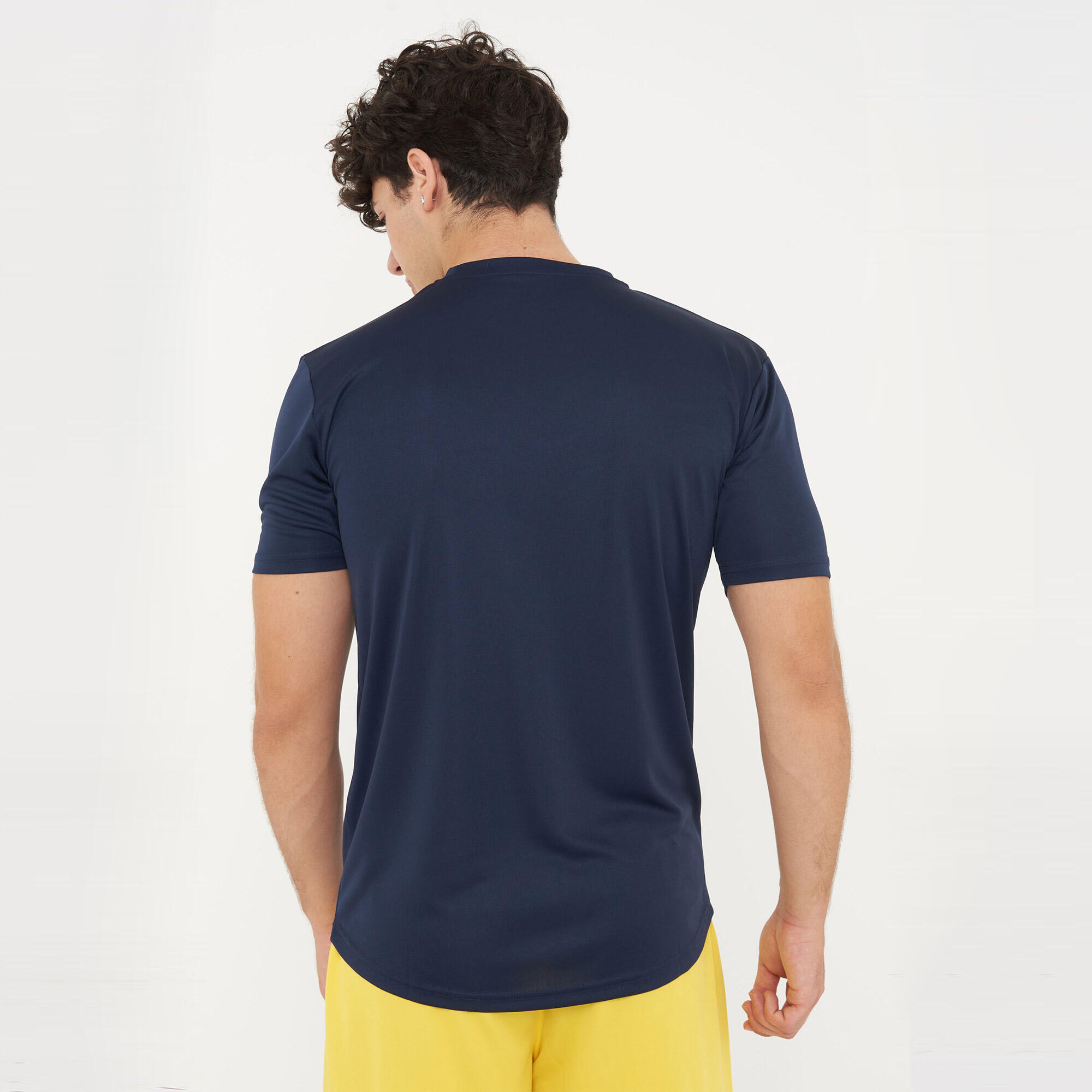 T-shirt de running Pristina MC respirant bleu-jaune 2/6