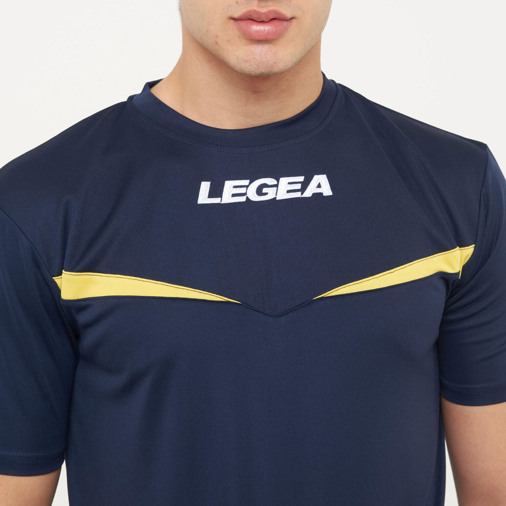 T-shirt de running Pristina MC respirant bleu-jaune 4/6