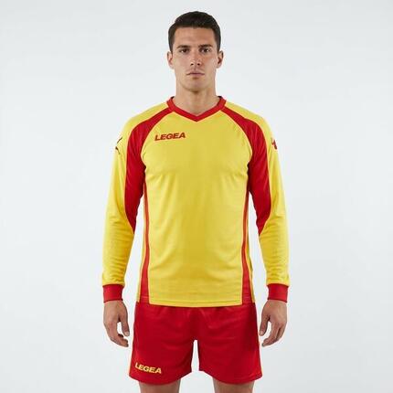 Herren Fußball Langarmtrikot Amsterdam Gelb-Blau