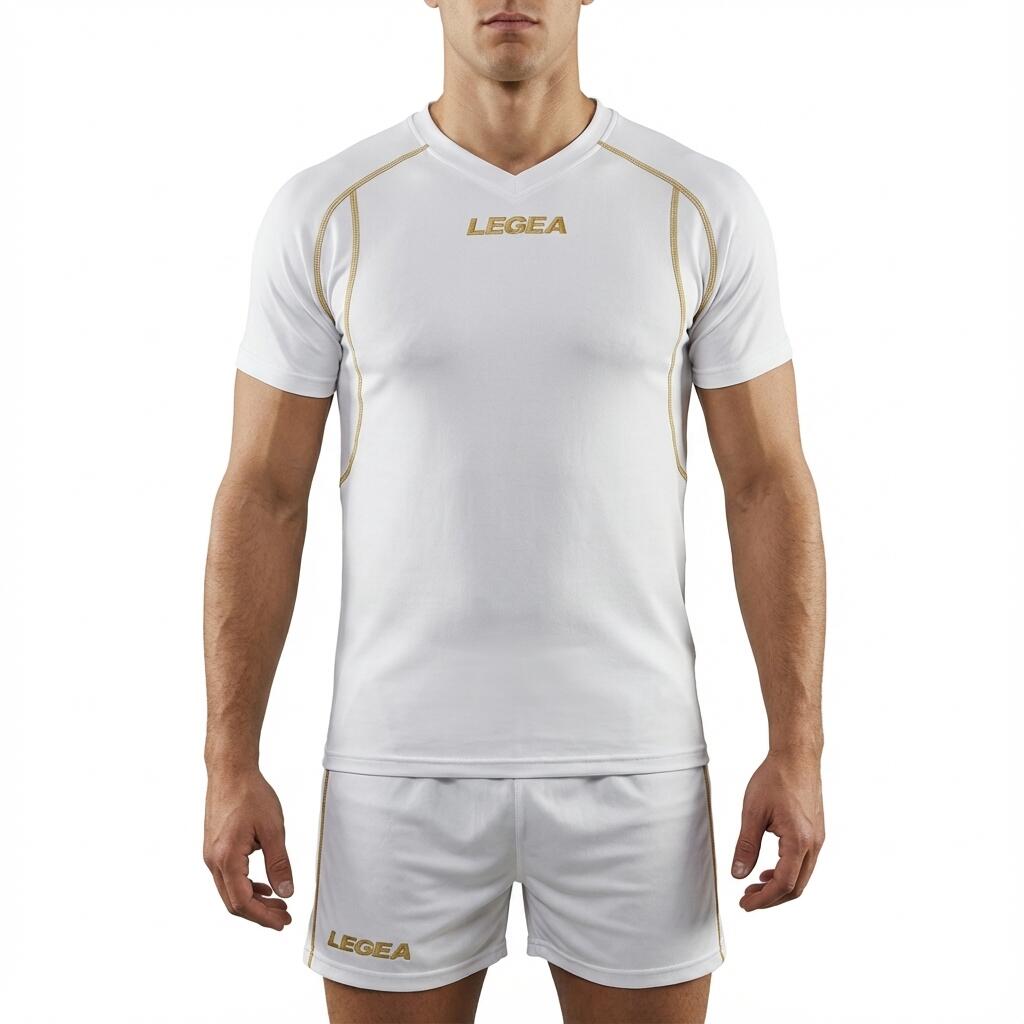 Men's Volleyball Storm Kit for Matches and Training - White-Gold