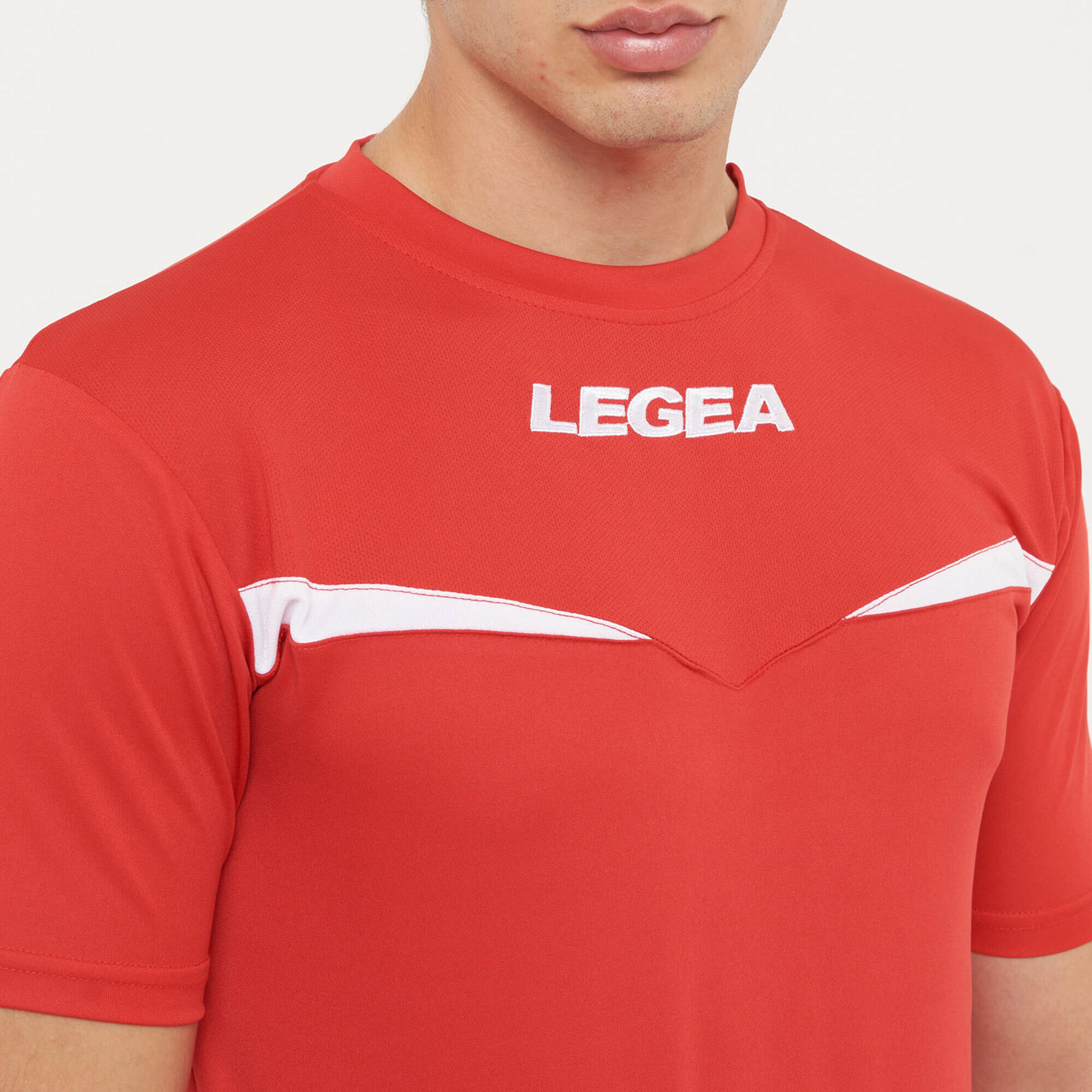 T-shirt homme running Pristina MC respirant rouge-blanc 5/7