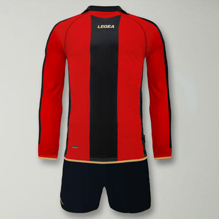 Langarm-Fußballshirt Berlin rot-schwarz 2/2
