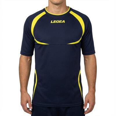 maglia running uomo manica corta traspirante bianco-granata