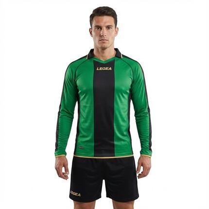 Herren Fußball Langarmtrikot Berlin Amaranth-Schwarz
