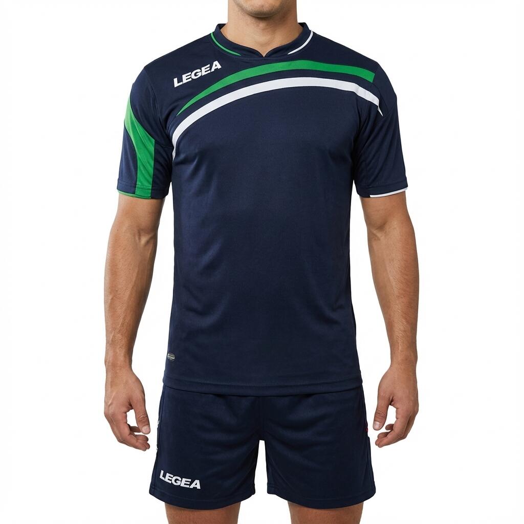 Bărbați Fotbal Completo MC Traspirant Blu-Verde
