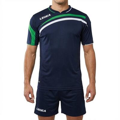 Completo calcio da allenamento MC blu-verde