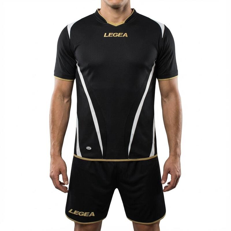 Bărbați Fotbal Kit Santiago MC Traspirant 100% poliestere Negru-Alb