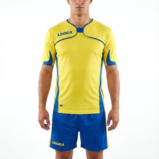 Homme Football Ensemble Setubal MC Maillot et Short Jaune-Cyan