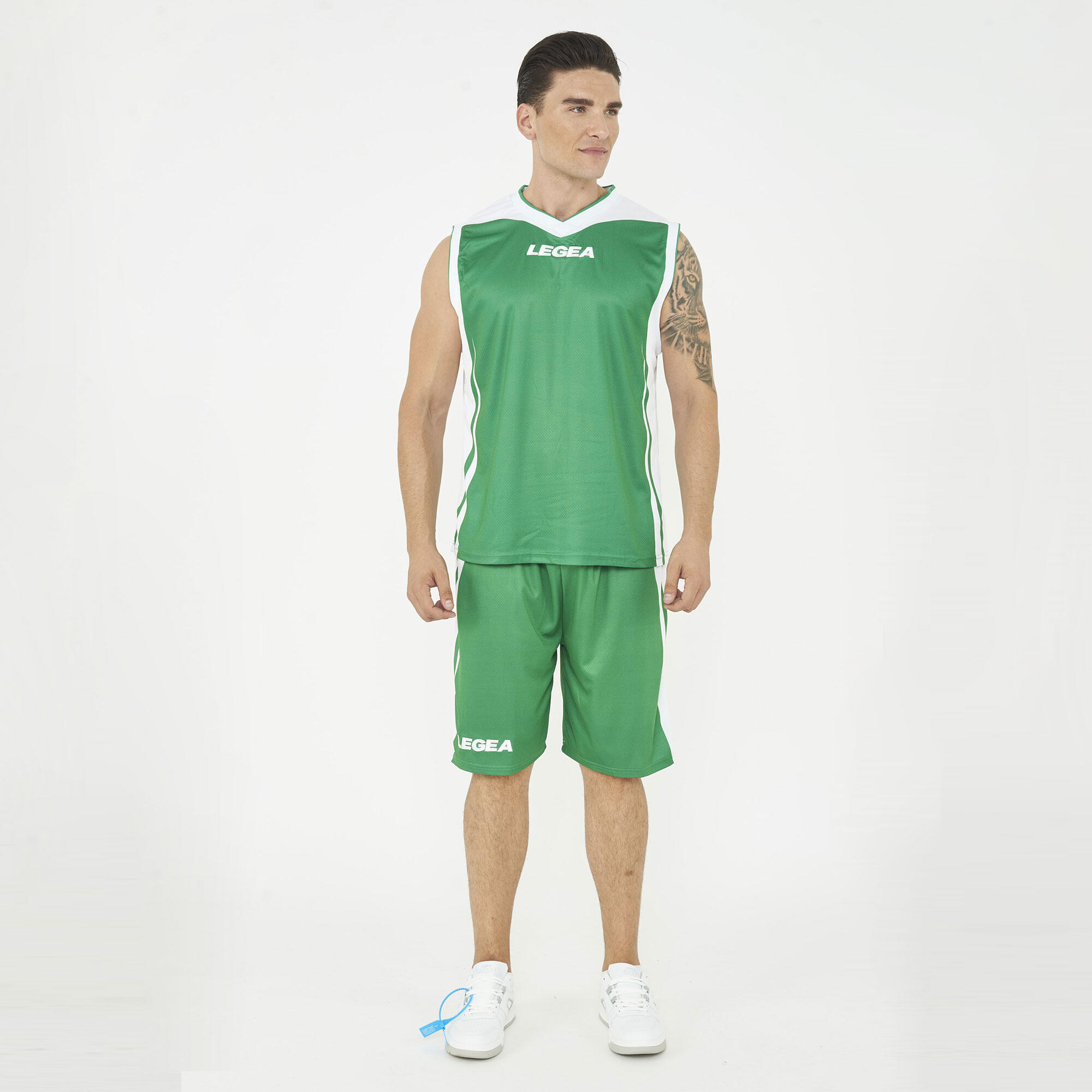 Bărbați Baschet Kit Trening Traspirant Verde Alb