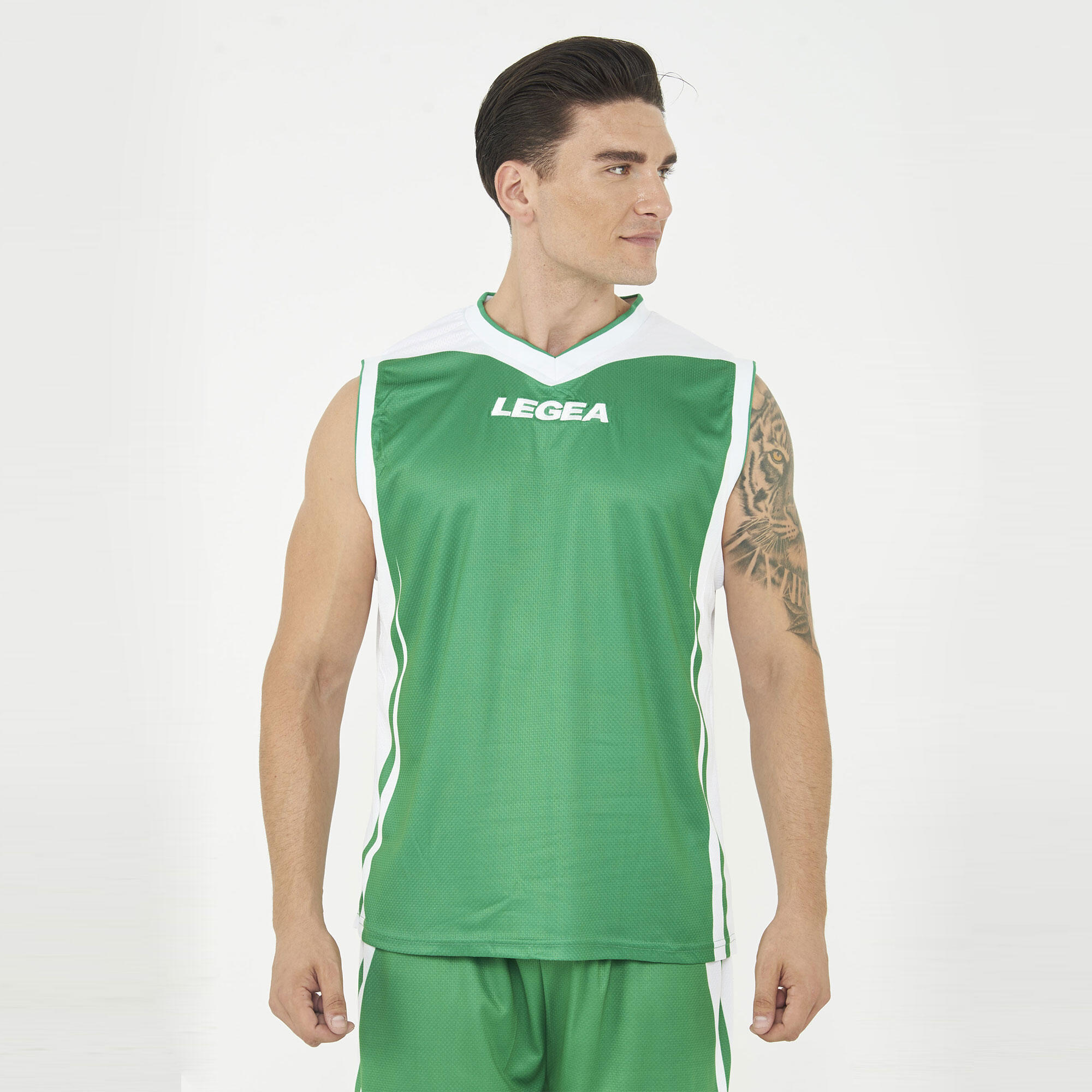 Homem Kit de Basquetebol Jackson Verde-Branco 2/6
