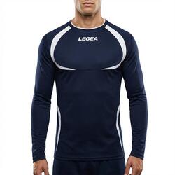 T-shirt de running Taipei ML respirante bleu-ciel-blanc