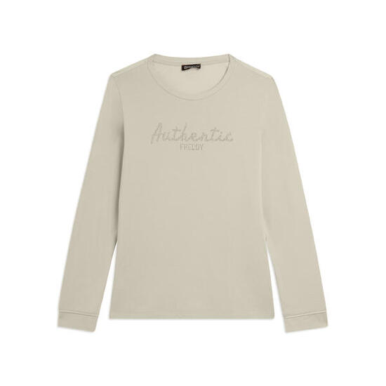 Felpa comfort fit con strass "Authentic