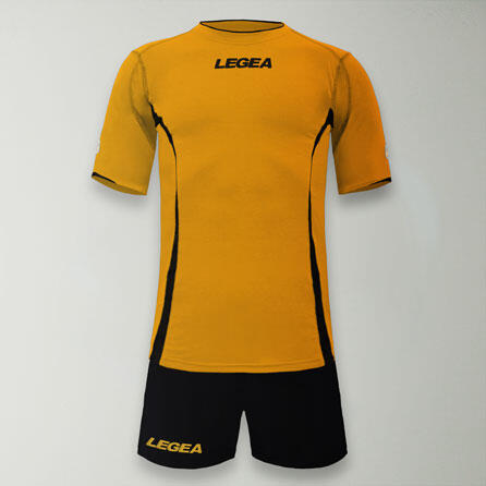 Herren Running Aufwärmanzug Gelb-Schwarz Legea 2/4
