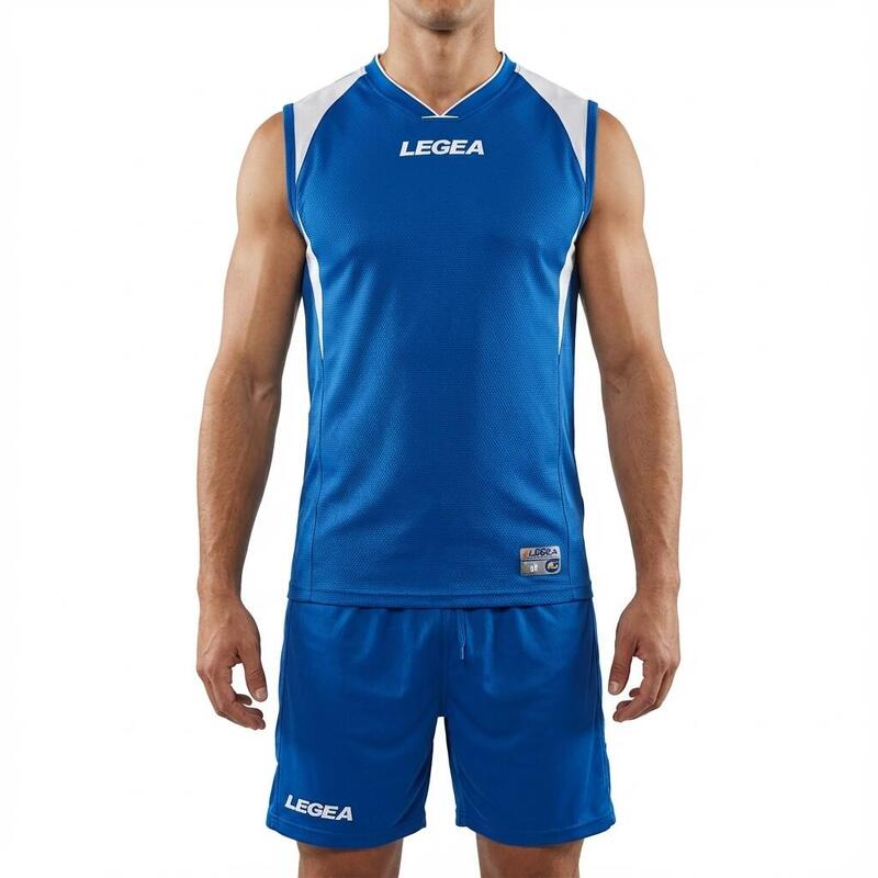 Bărbați Fotbal Kit antrenament și meci traspirant 100% poliester albastru-alb