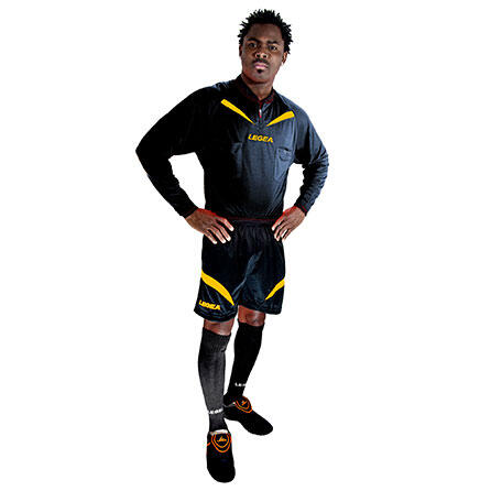 Homme Football Maillot Arbitre Professionnel Noir-Jaune Modèle 2/2