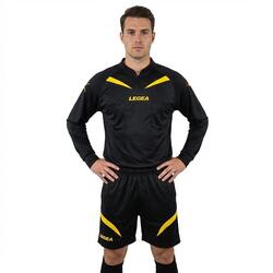 Homme Football Maillot Arbitre Professionnel Noir-Jaune Modèle
