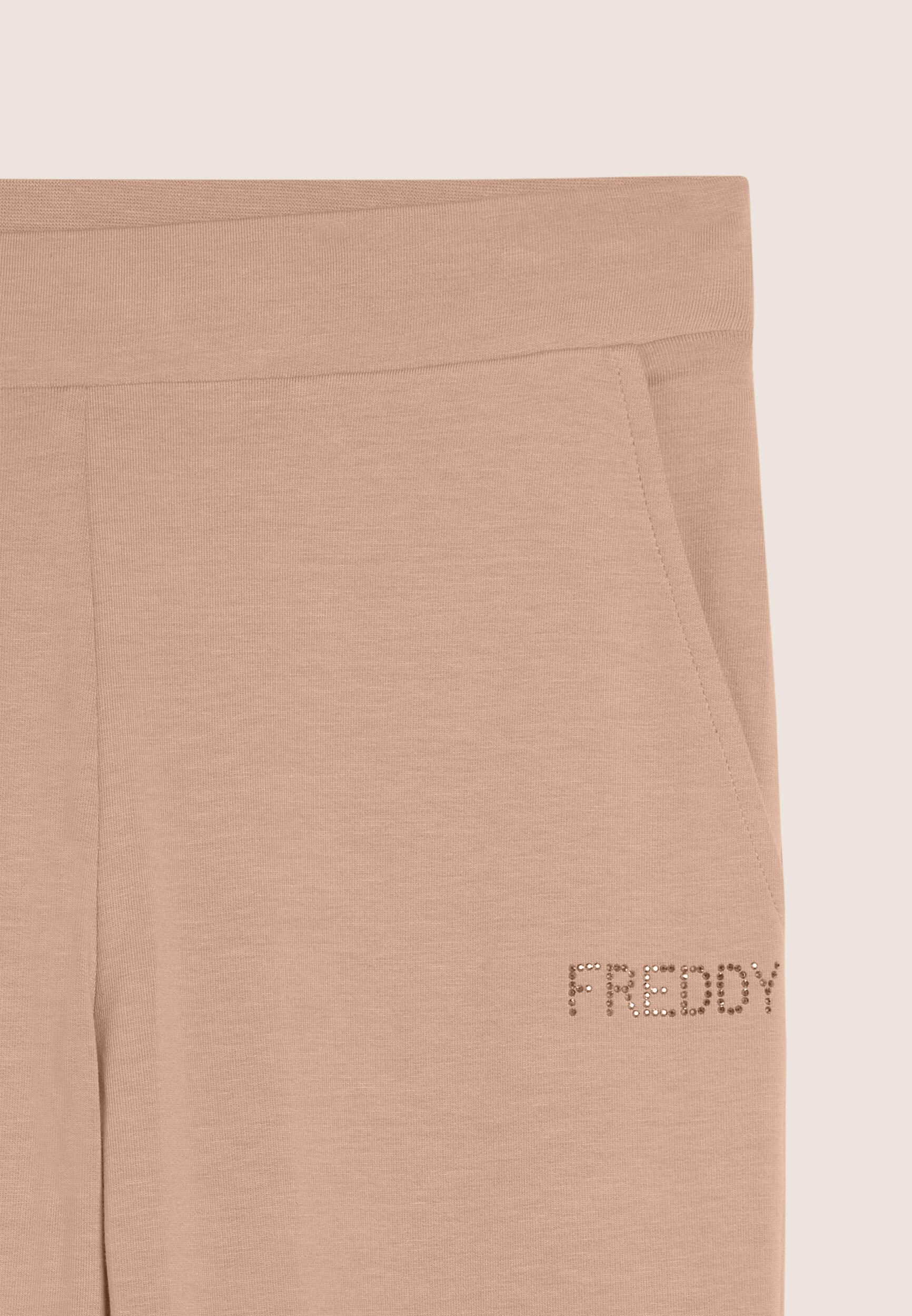 Pantalón deportivo cropped FREDDY con vuelta y strass 7/7