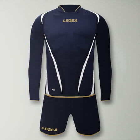 Homme Football Maillot Manches Longues Polyester Bleu-Blanc Modèle 2/2